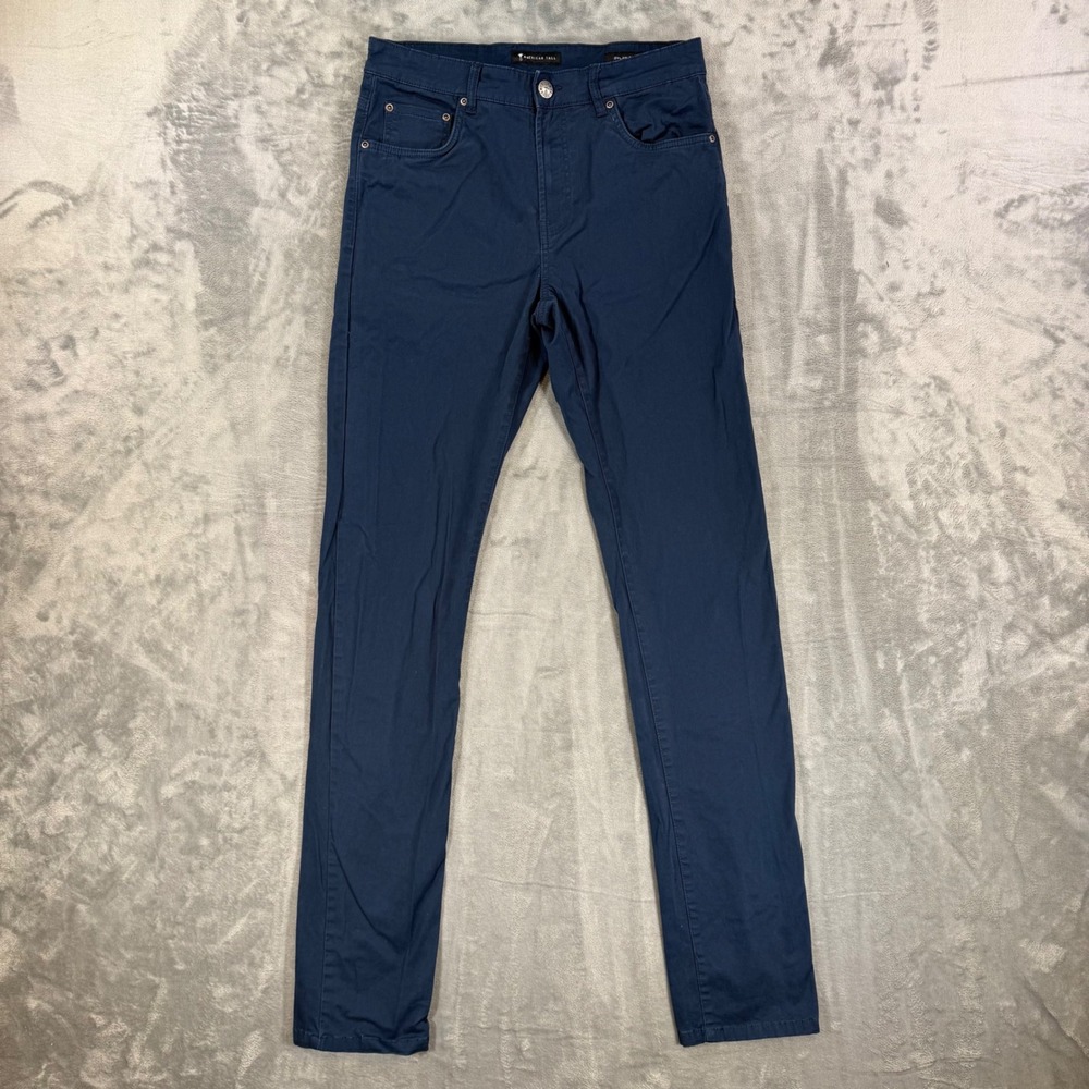 American Tall Dylan Slim Fit Jeans Men's Size 32x38 Navy Blue Denim Pants